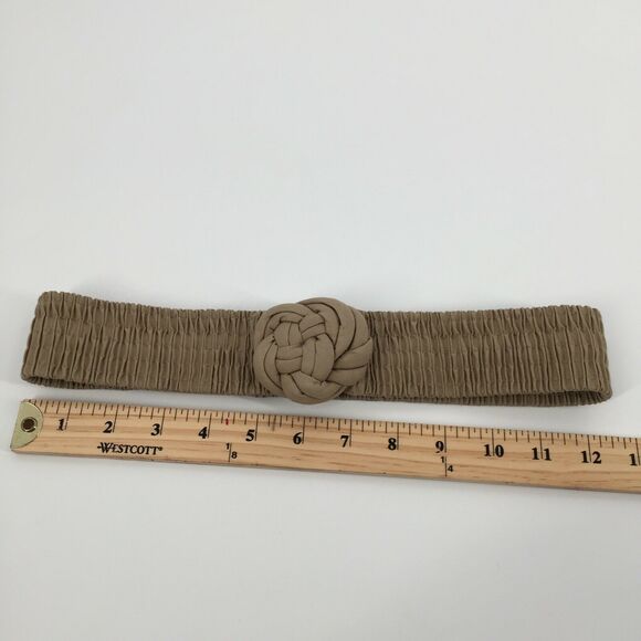 Vintage 1980s Goodheart Knot Scrunch Upper Waist Belt One Size Beige Cream M S main image 6